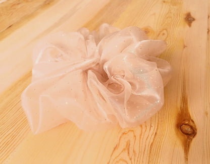 Mini Puan Desenli Organze Büyük Boy Saç Tokası 3'lü Set