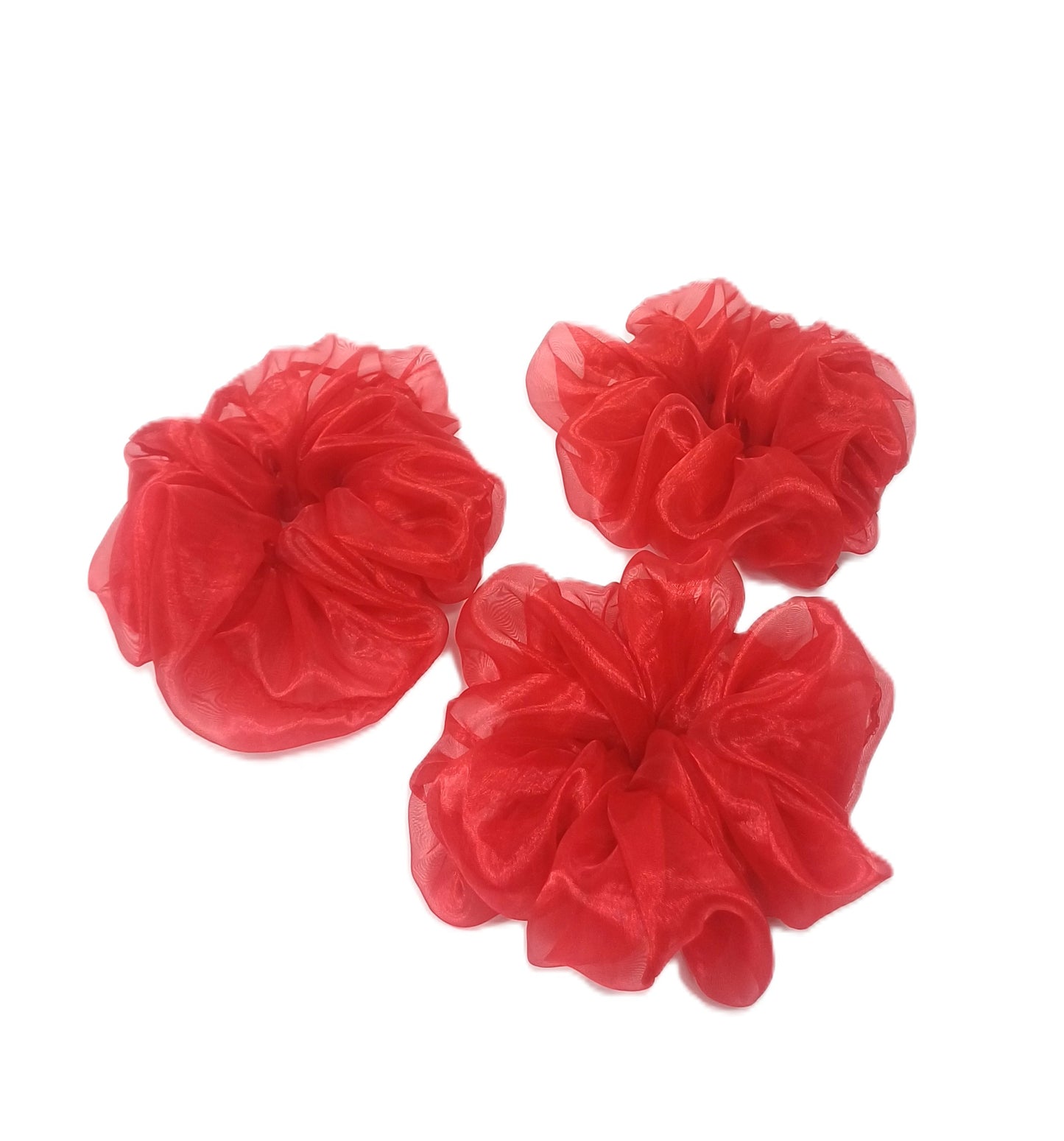 Büyük Organze Scrunchie - Yumuşak Dokulu Saç Tokası