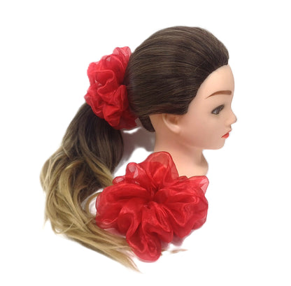 Büyük Organze Scrunchie - Yumuşak Dokulu Saç Tokası