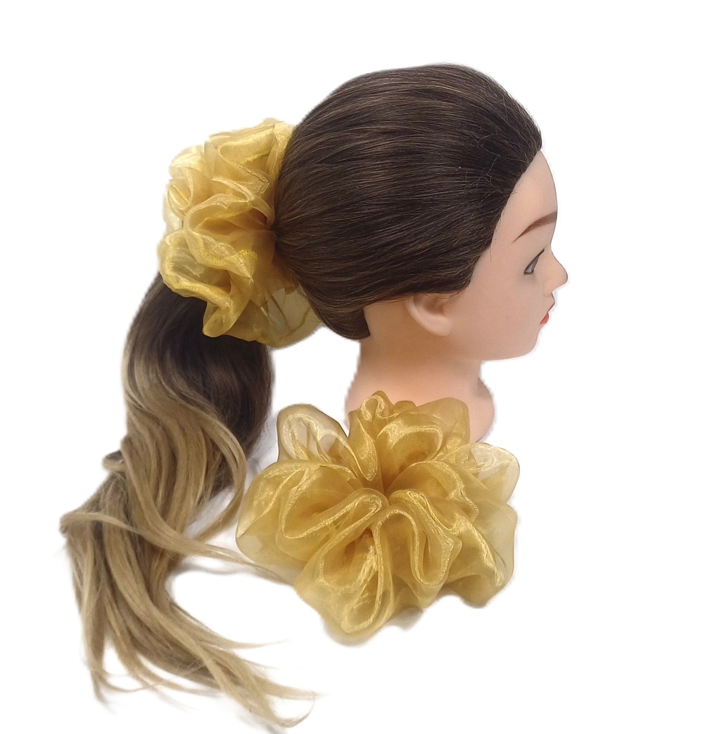 Büyük Organze Scrunchie - Yumuşak Dokulu Saç Tokası