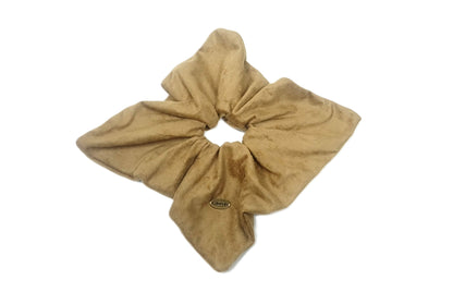 İnce Süet Kumaş Büyük Boy Scrunchie – Yumuşak Doku Saç Tokası