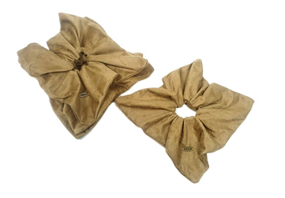 İnce Süet Kumaş Büyük Boy Scrunchie – Yumuşak Doku Saç Tokası
