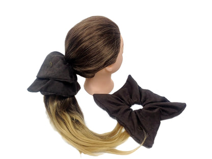 İnce Süet Kumaş Büyük Boy Scrunchie – Yumuşak Doku Saç Tokası