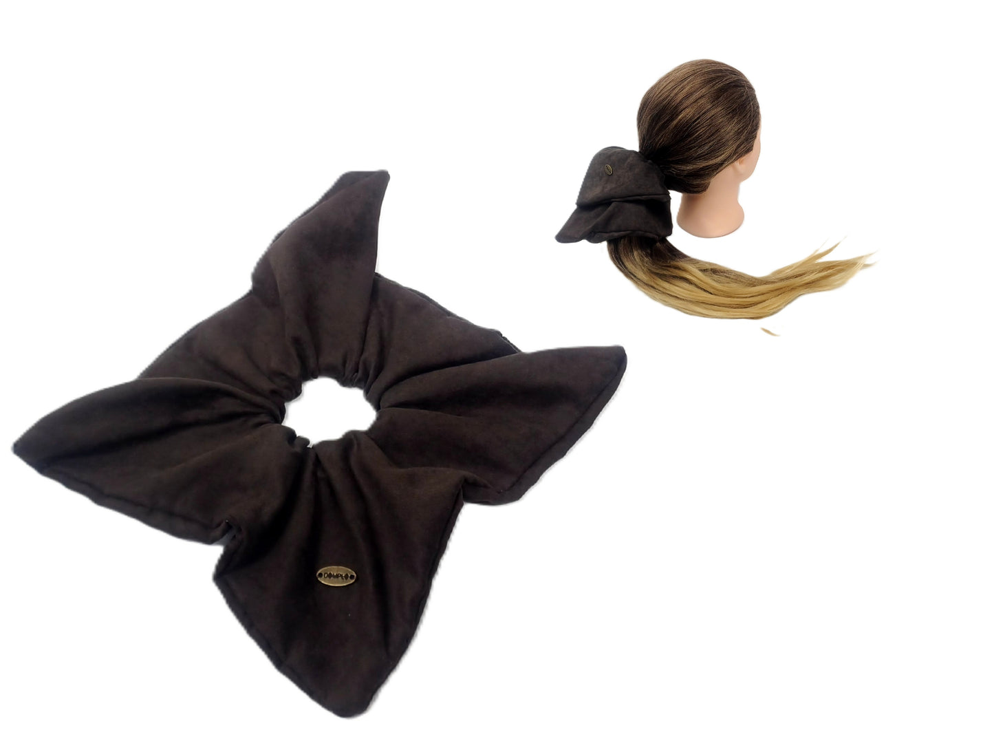 İnce Süet Kumaş Büyük Boy Scrunchie – Yumuşak Doku Saç Tokası