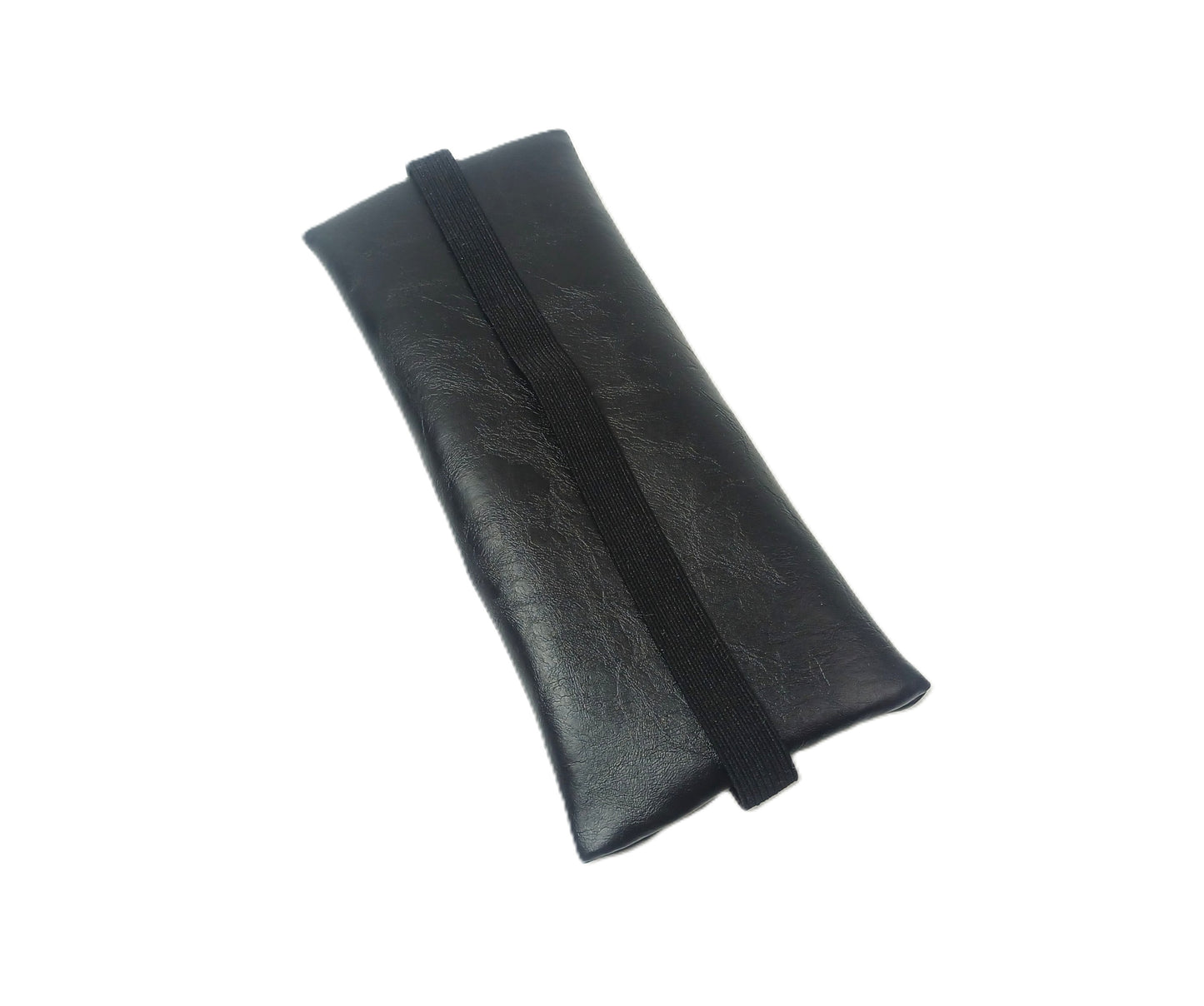 Minimal Siyah Suni Deri Defter Kalemliği – Lastikli Tasarım