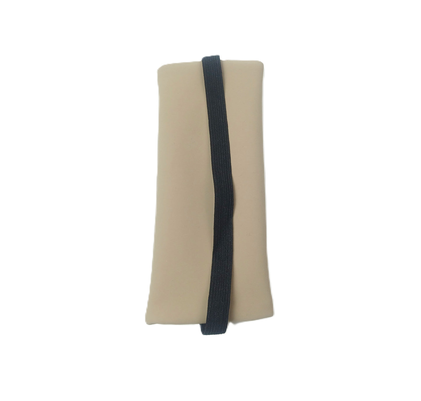 Bej Nubuk Suni Deri Defter Kalemliği – Lastikli Minimal Tasarım