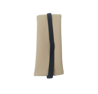 Bej Nubuk Suni Deri Defter Kalemliği – Lastikli Minimal Tasarım