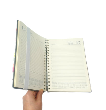 Çiçek Desenli Lastikli Defter Üstü Kalemlik – Dijital Baskılı Kumaş