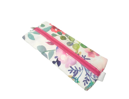 Çiçek Desenli Lastikli Defter Üstü Kalemlik – Dijital Baskılı Kumaş