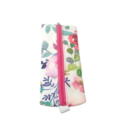 Çiçek Desenli Lastikli Defter Üstü Kalemlik – Dijital Baskılı Kumaş
