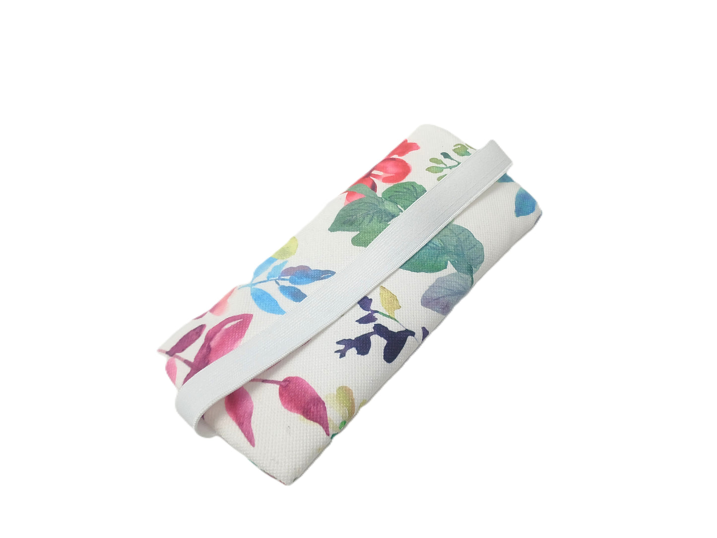 Çiçek Desenli Lastikli Defter Üstü Kalemlik – Dijital Baskılı Kumaş