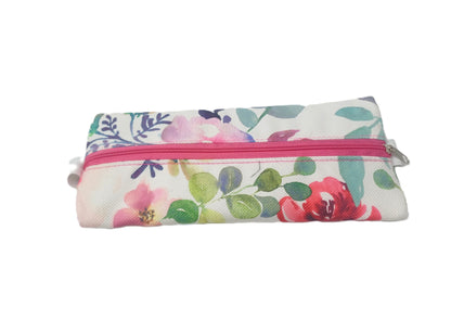 Çiçek Desenli Lastikli Defter Üstü Kalemlik – Dijital Baskılı Kumaş