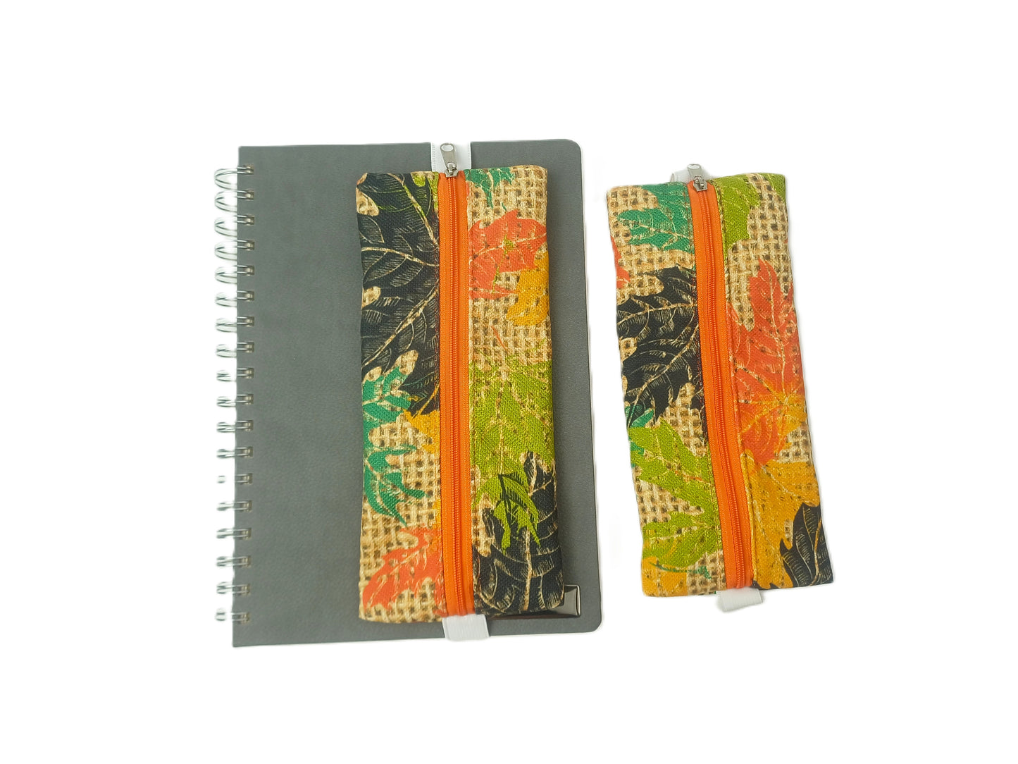 Yaprak Desenli Defter Kalemliği - Lastikli Tasarım