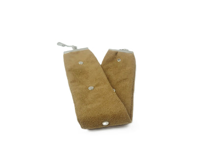 Camel Metal Detaylı Süet Choker Kolye – 4 cm