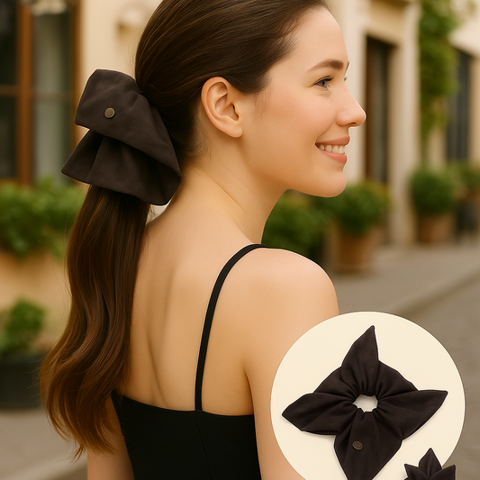 İnce Süet Kumaş Büyük Boy Scrunchie – Yumuşak Doku Saç Tokası